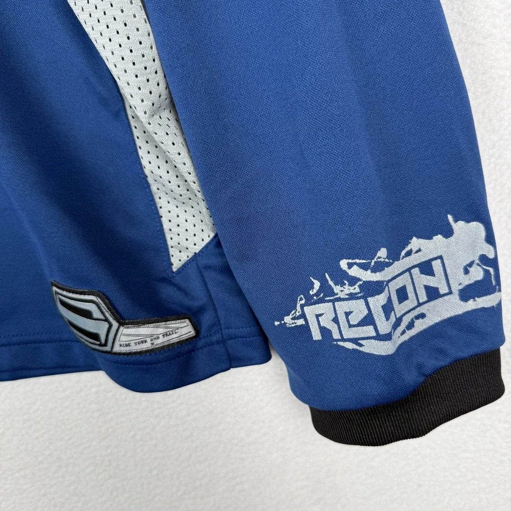 Vtg Y2K Shift Racing Jersey Mens XL Blue Recon Motocross Long Sleeve V-Neck